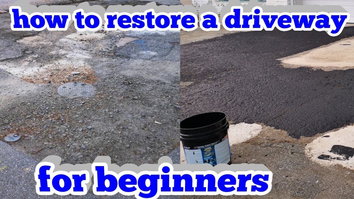 Cracked deteriorated asphalt driveway before resurfacing Hilton Head SC