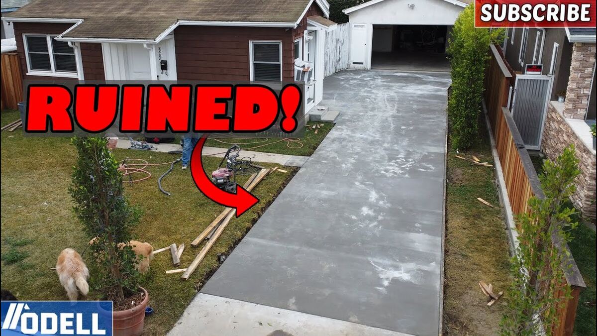 Beautiful new poured concrete patio after replacement Bluffton SC