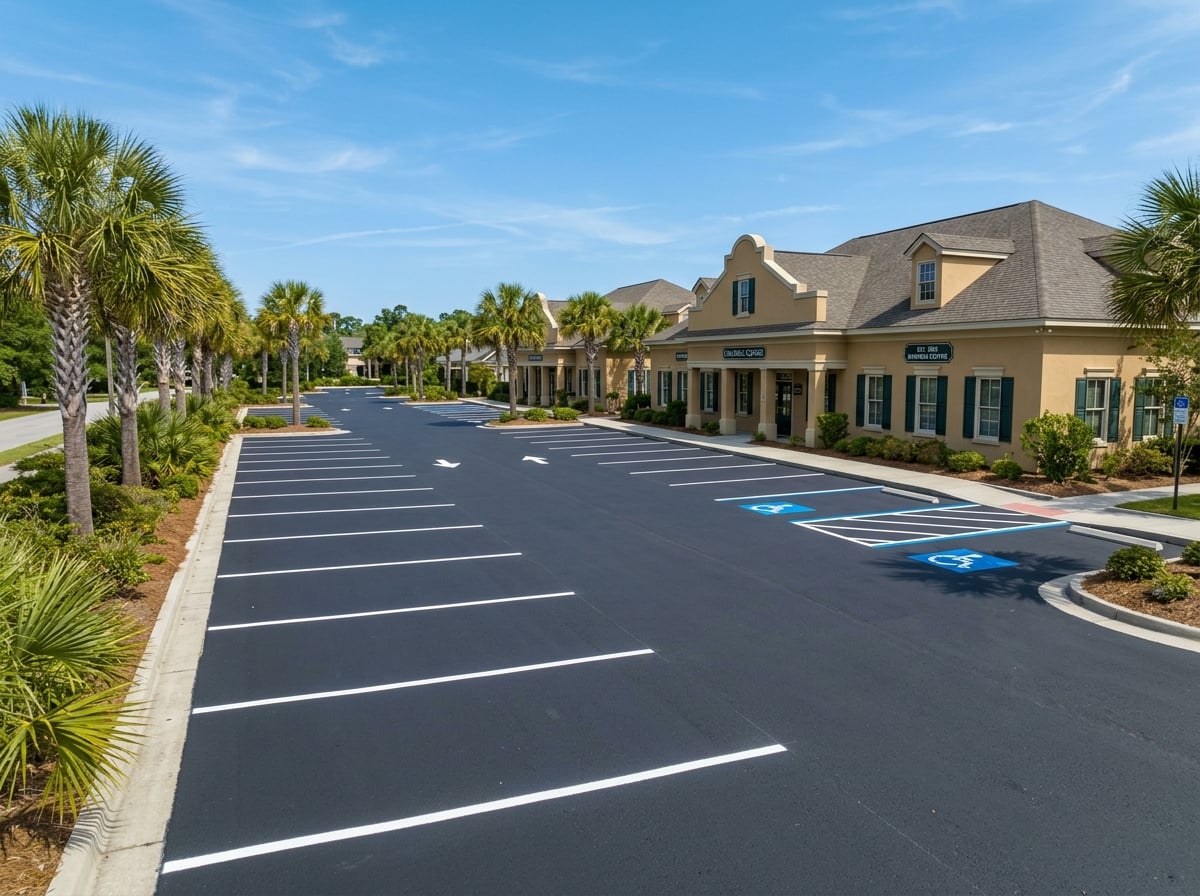Commercial asphalt paving Savannah GA — parking lot construction