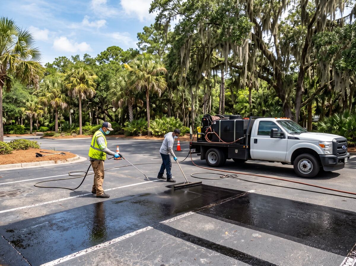 Parking lot sealcoating Beaufort SC — commercial asphalt maintenance